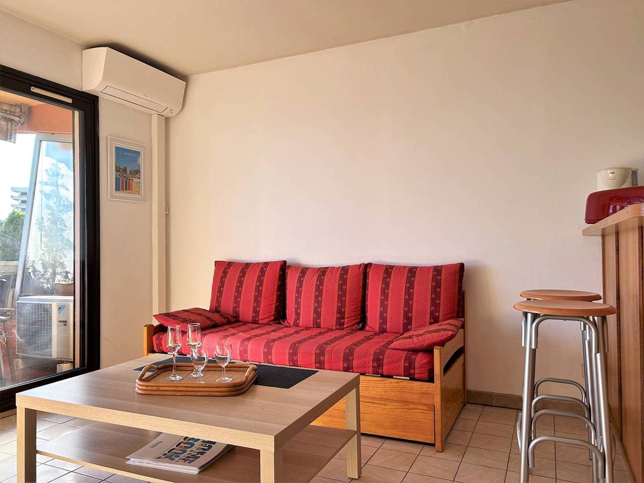 Foto 5 von 20: Studio mit Klimaanlage, Terrasse und Parkplatz nahe am Strand