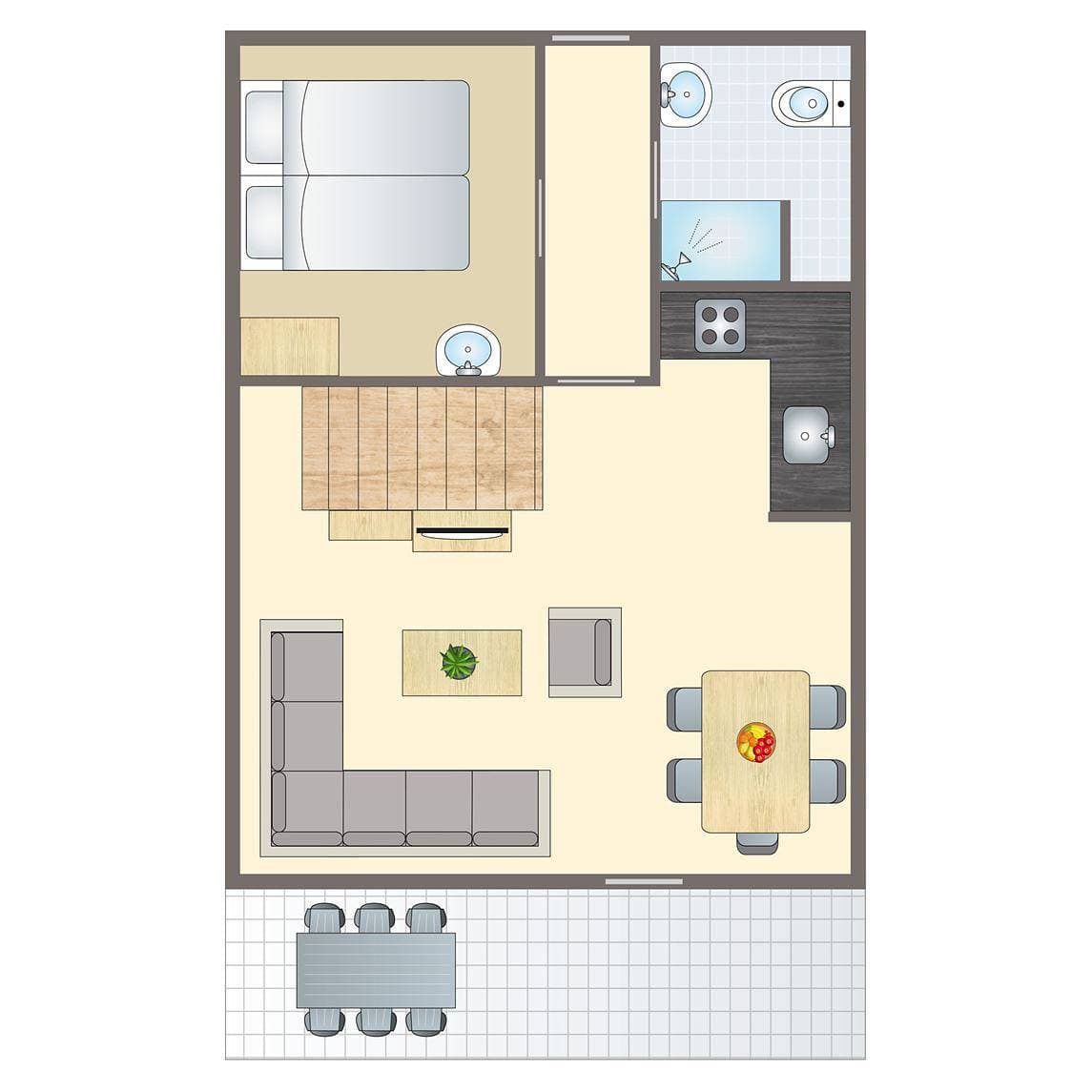 Bungalow 60m² 1
