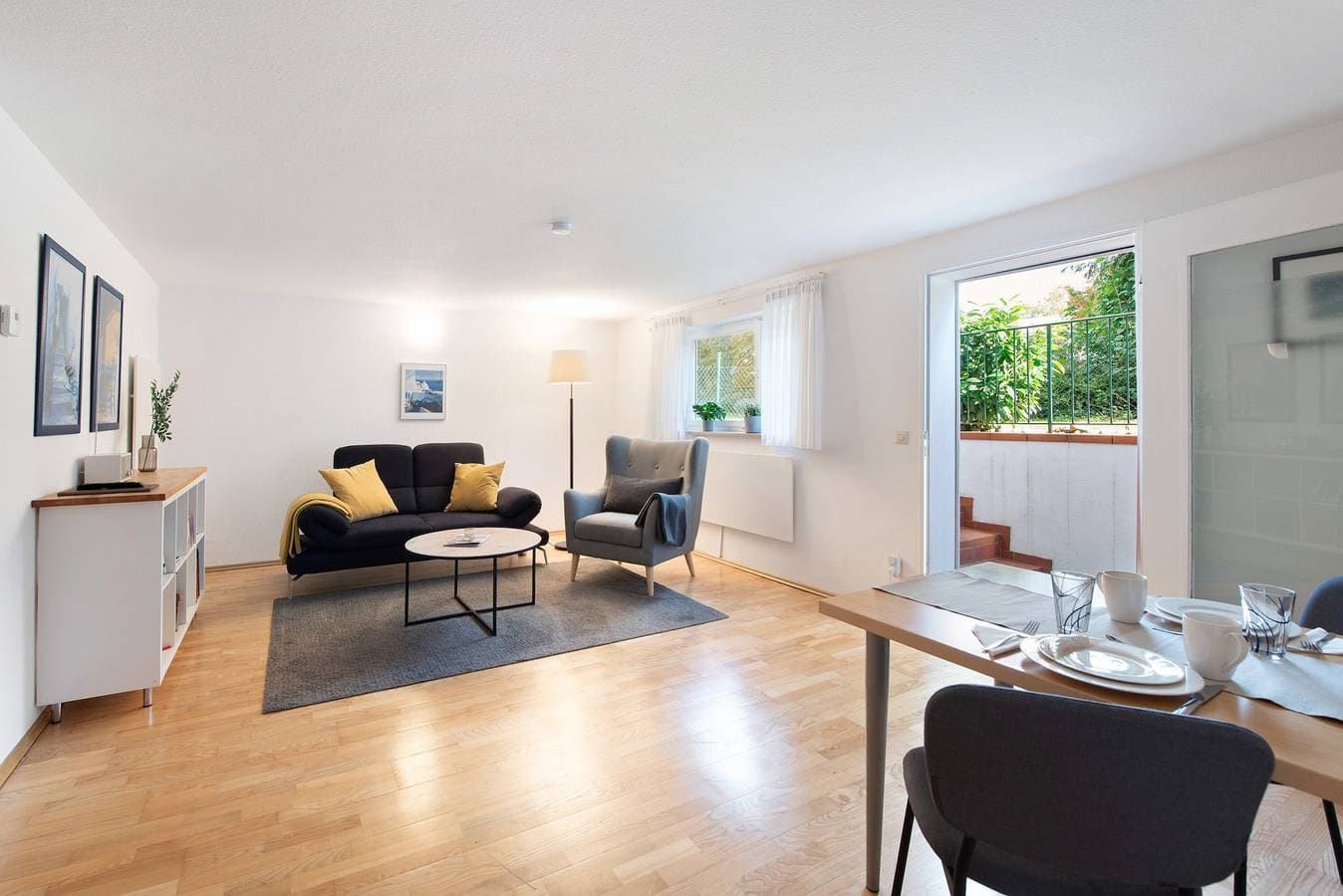 Foto 11 von 33: Bodensee Bungalow - Ferienwohnung 'Souterrain' mit Privatterrasse, Gemeinschaftsgarten und Wi-Fi