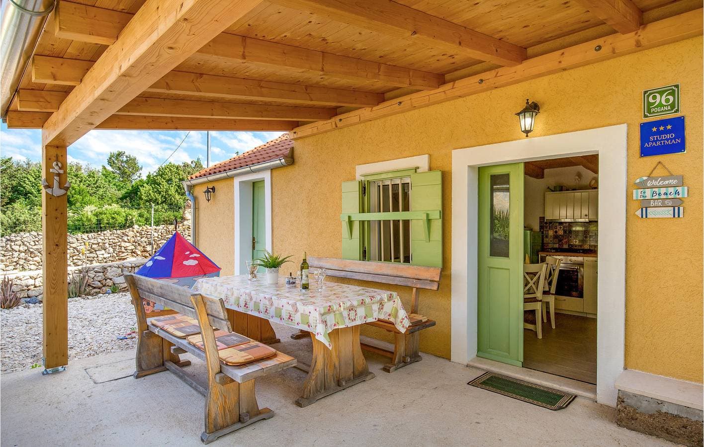 Foto 5 von 23: Gemütliche 2-Zimmer-Wohnung mit Terrasse und Strandblick, 200 m vom Campingplatz Baldarin entfernt