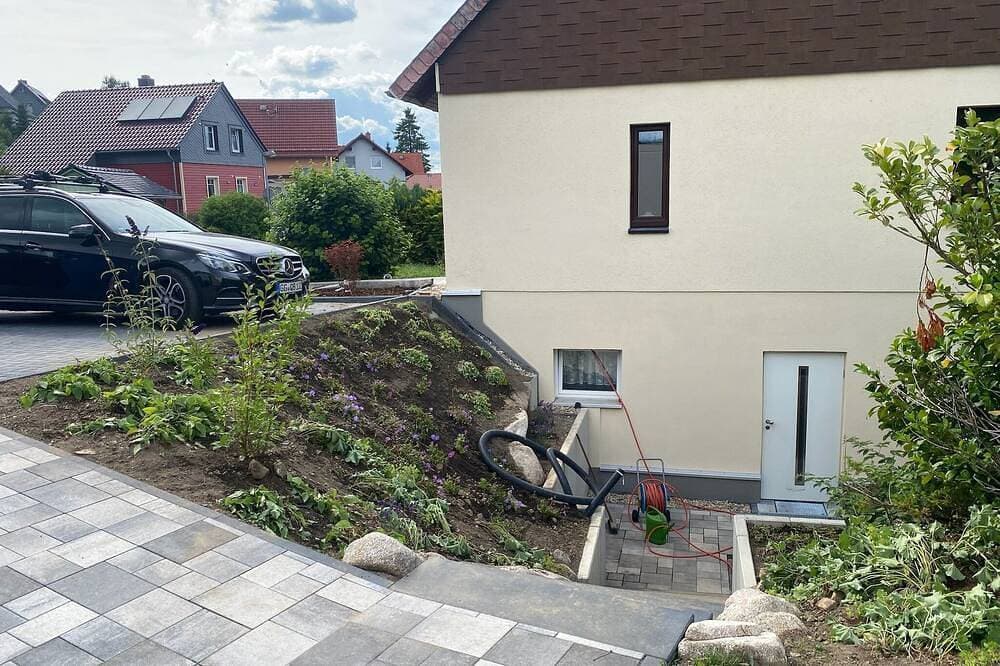 Foto 5 von 14: Ferienhaus Oberharzruhe - Souterrain \"Fuchsbau\" für 2 P. überdachter Terrasse