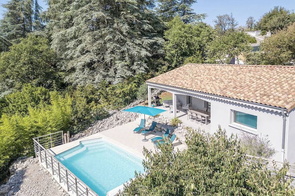 Saint Alban Auriolles, klimatisierte Villa mit privatem Pool für 6 bis 8 Personen 1