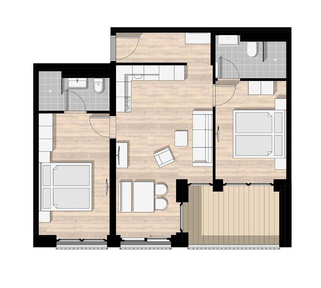 Foto 10 von 10: Two-Bedroom Apartment