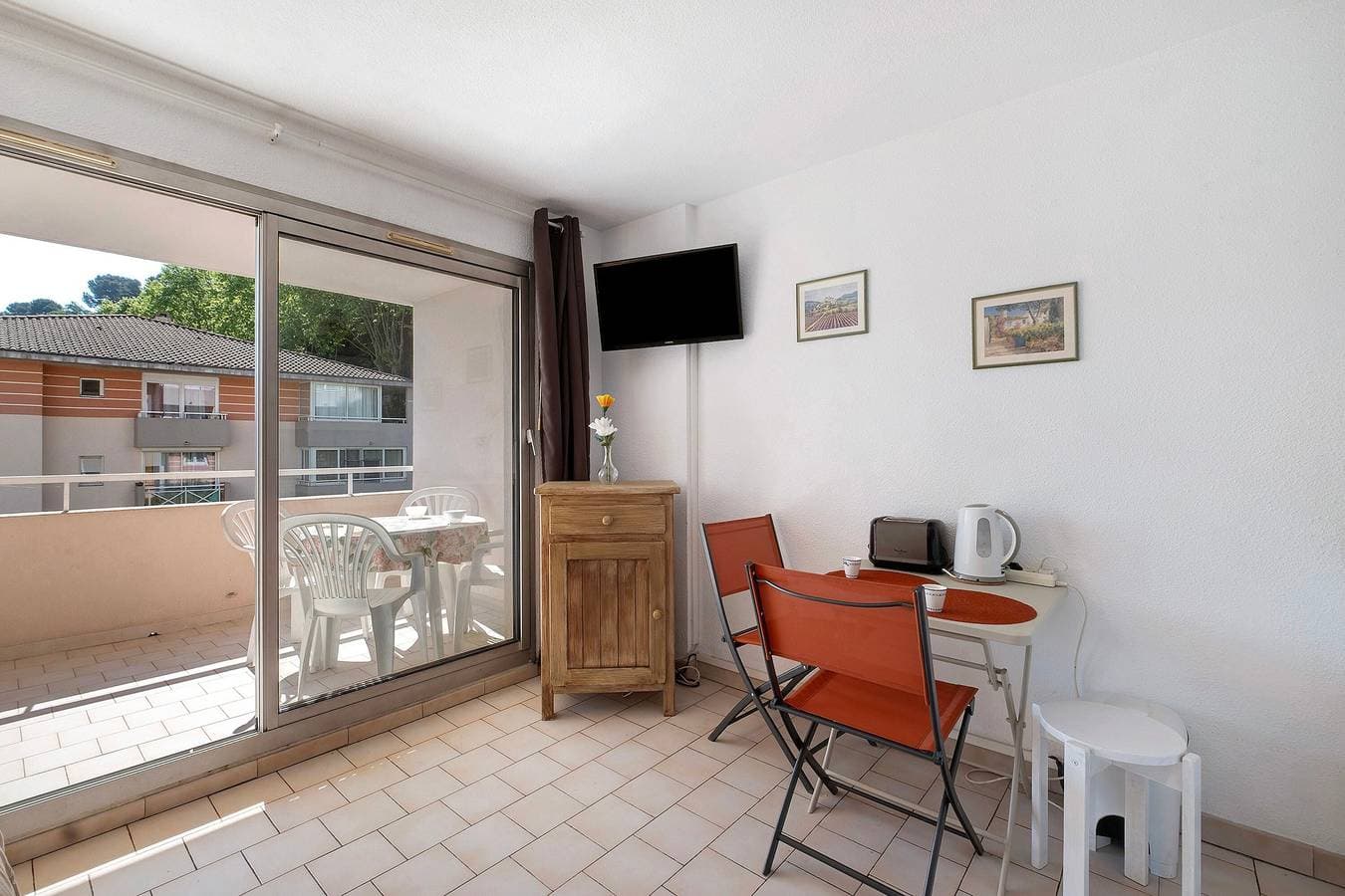 Foto 5 von 21: Studio „L'oasis“ mit Gemeinschaftspool, privater Terrasse und Klimaanlage