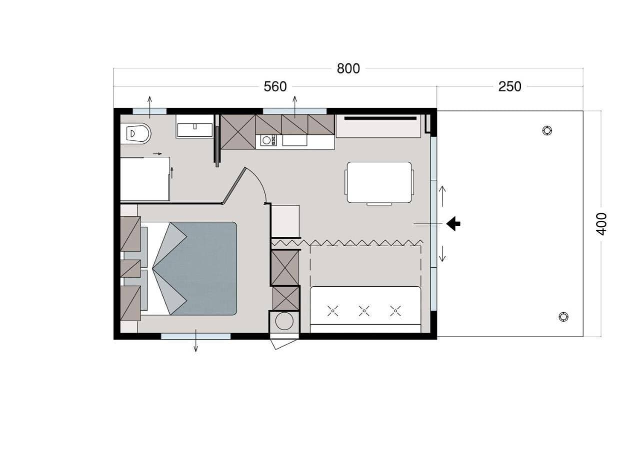 Foto 9 von 12: Premium Mobile Home Pool view (2+1)
