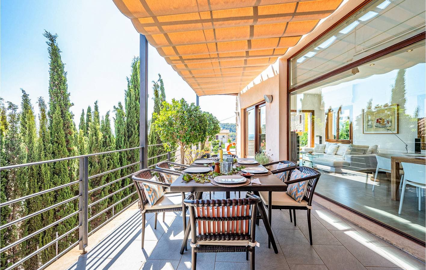 Foto 5 von 16: Gelassene Oase: 127m² Apt, AC, Terrasse, Küche, Pool & Internet - in der Nähe von Maria Salinas & Mancor de la Vall