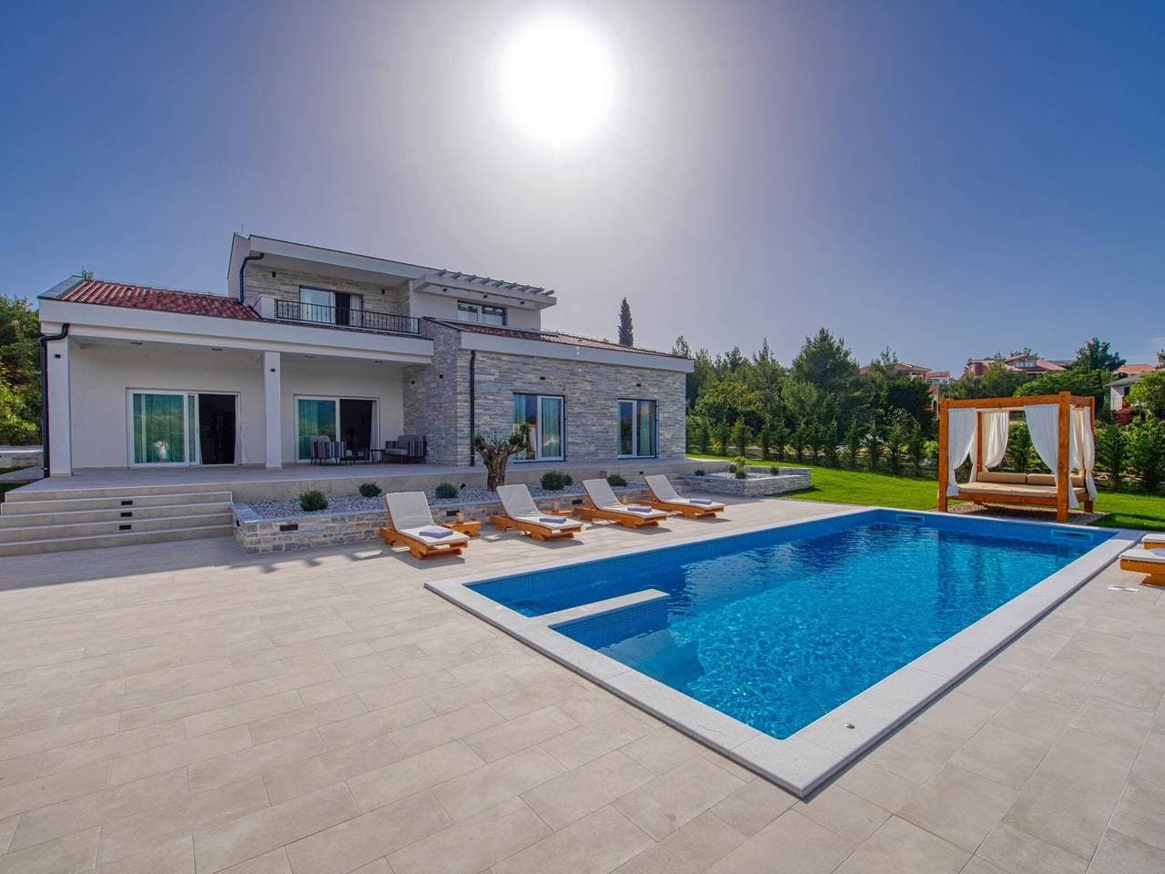 Foto 8 von 40: Villa in Pridraga mit Pool am Meer