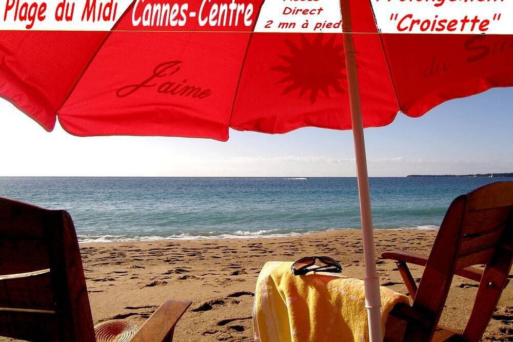 Cannes Beach. Appart Up Seaview 36 m2. Top Design. Pr. Center. Pool, Garage, 1