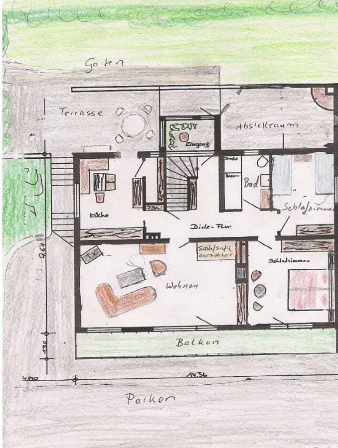 Foto 5 von 14: Two-Bedroom Apartment with Balcony and Terrace