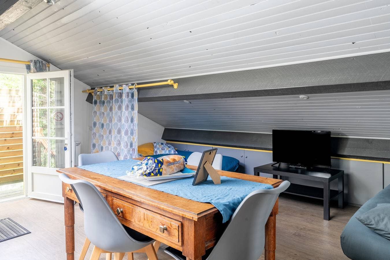 Foto 8 von 21: Studio „Les Gîtes Du Robelier – Le Nid“ mit Gemeinschaftsgarten, Balkon und WLAN