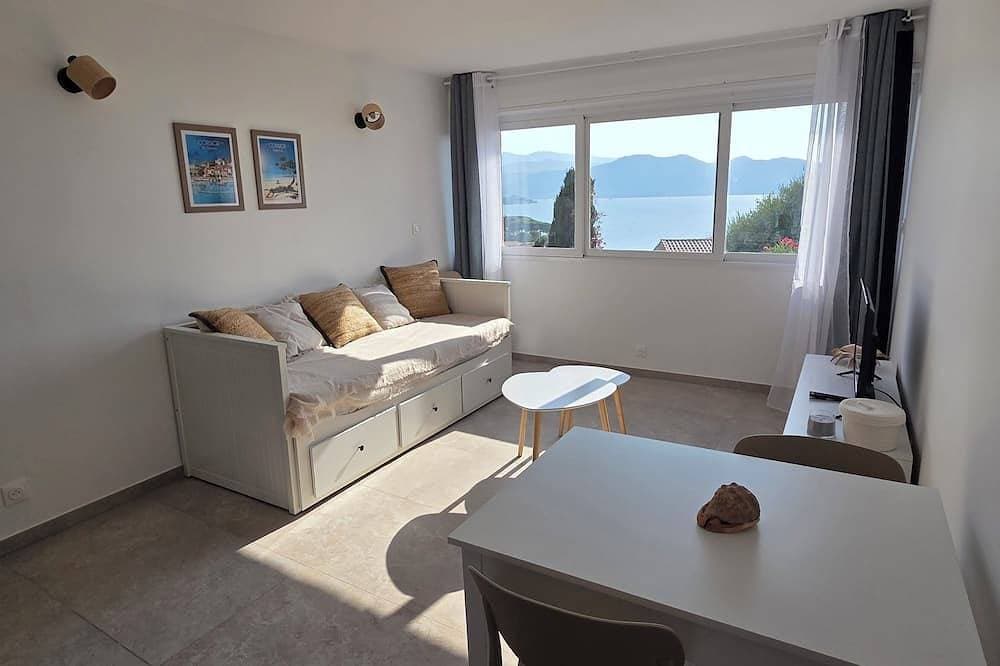 One-bedroom apartment right on the water, 5 minutes from St. Florent. 1