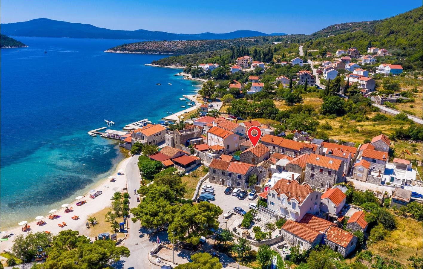 Urlaub am Meer: Apartment mit Meerblick und Terrasse, in der Nähe von Slano und den Stränden 1