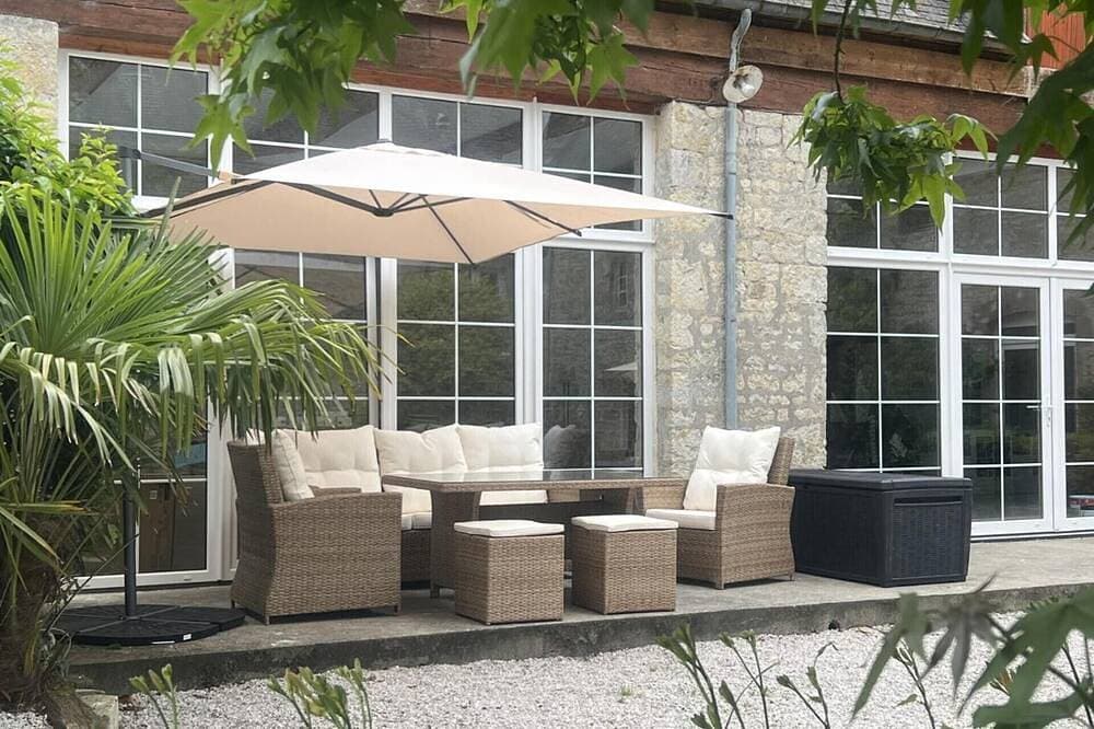 Foto 13 von 17: Apartment „Gîte 1“ mit gemeinsamer Terrasse, Garten und WLAN
