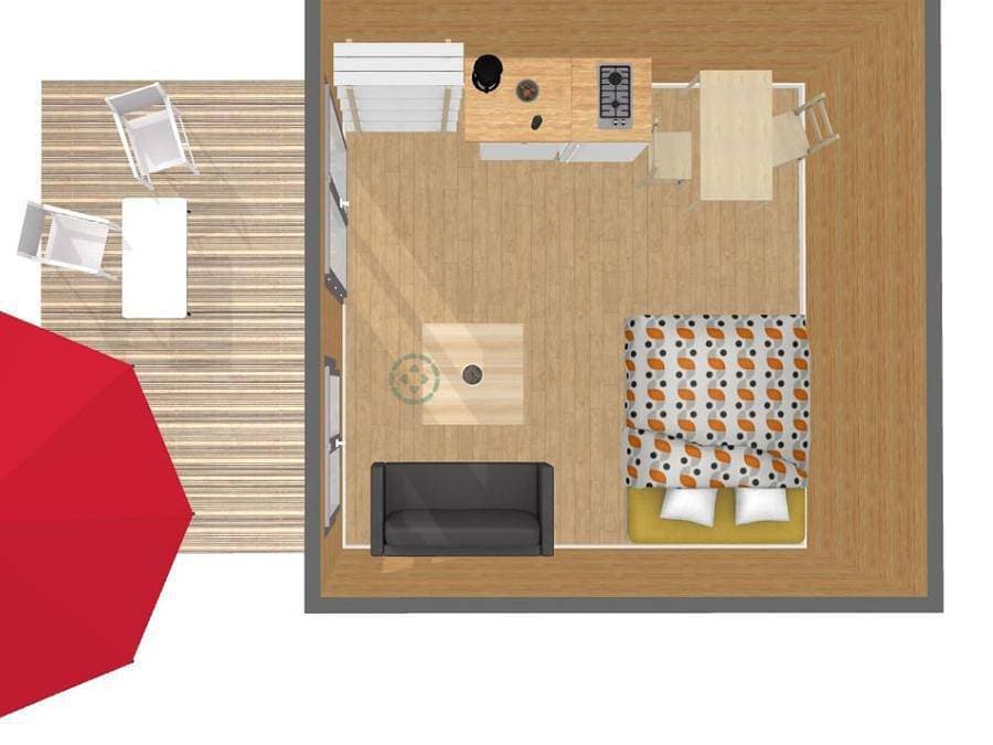 Foto 7 von 28: Camping les Bouleaux - Chalet 2 personen