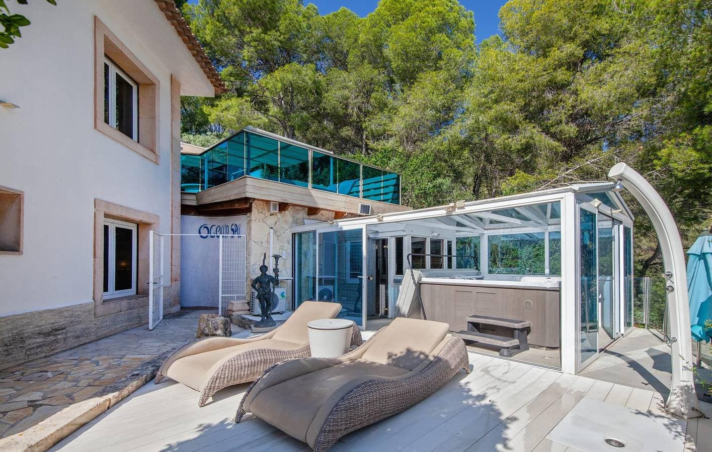 Foto 5 von 48: Appartement mit Meerblick, Pool, Terrasse und Grill - 2km bis Playa de s'Hostalet