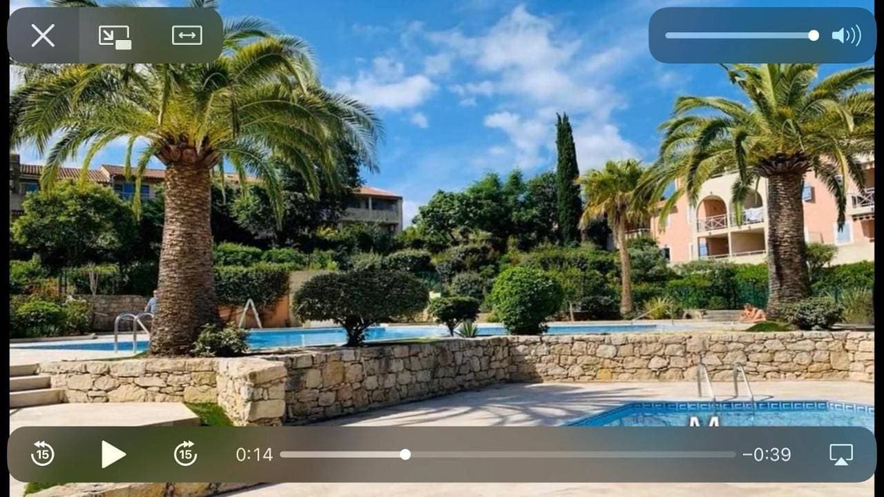 2P Terrasse vue piscine et jardin tropical La Croix Valmer 1