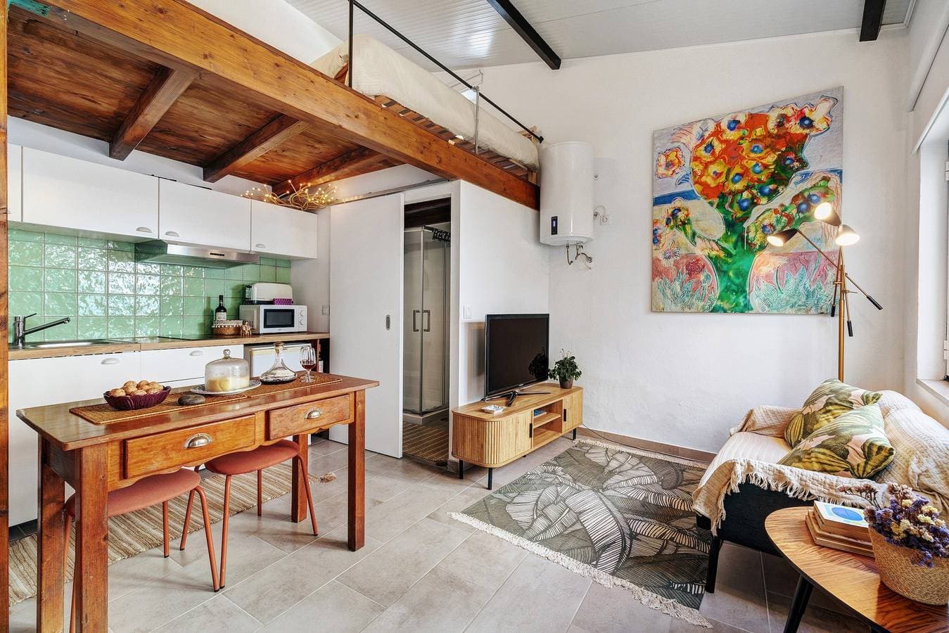 Foto 4 von 29: Tiny Home 'Casa Das Cantonas Valada' mit Gemeinschaftspool, Wi-Fi und Klimaanlage