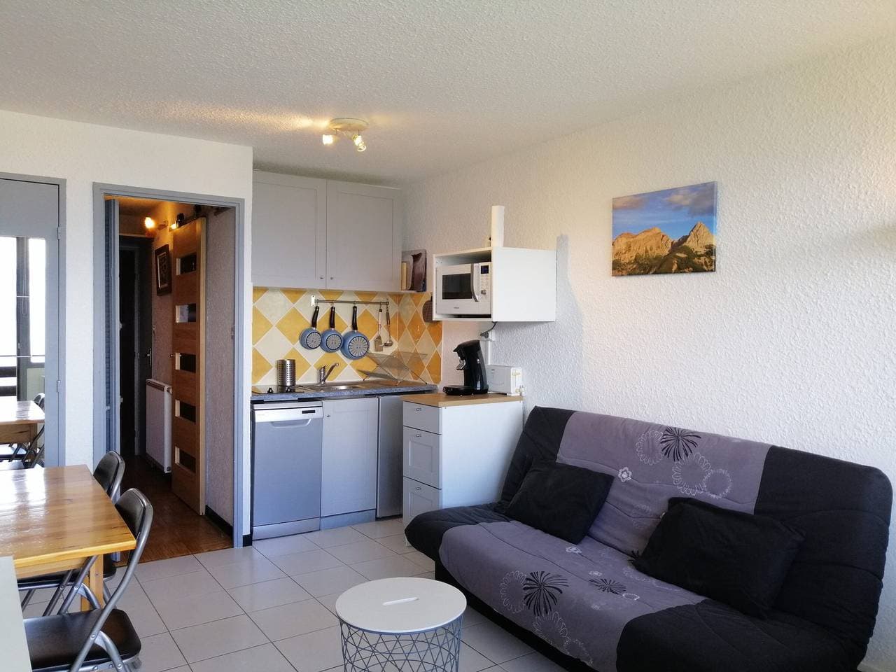 Studio für 4 Pers. in Pra-Loup, nahe Pisten, Talblick 1