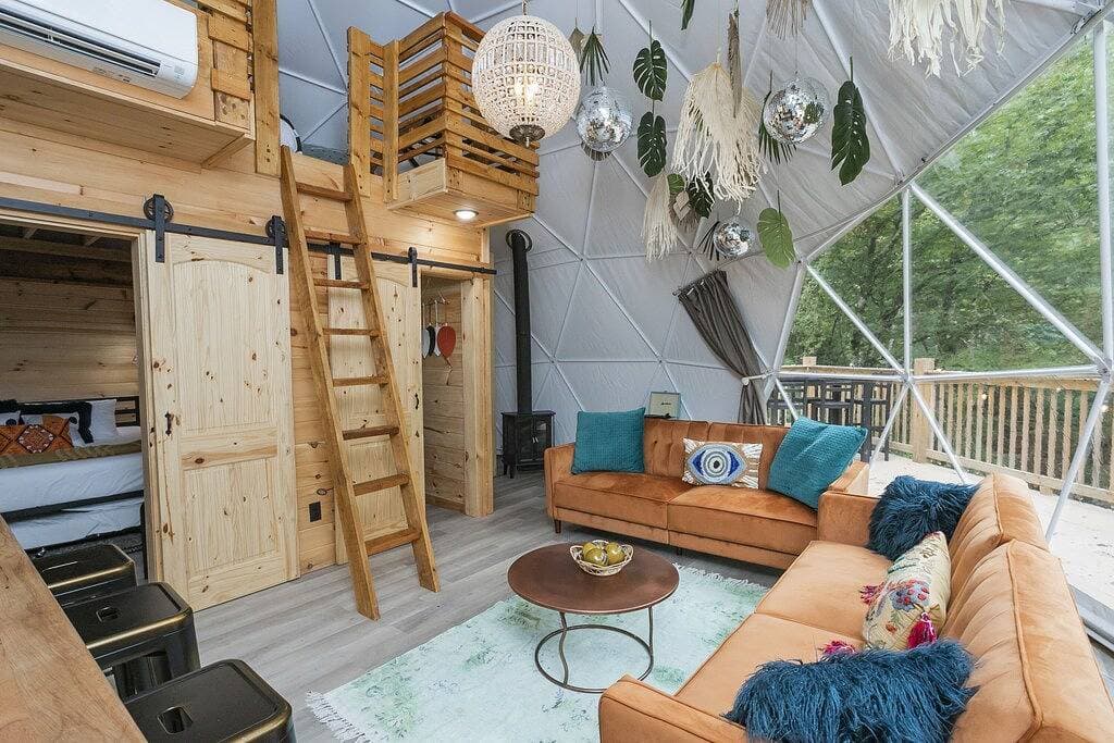 ✨🥂 Glamping Dome with Full Bath, Kitchen, Fire Pit, & Grill 1