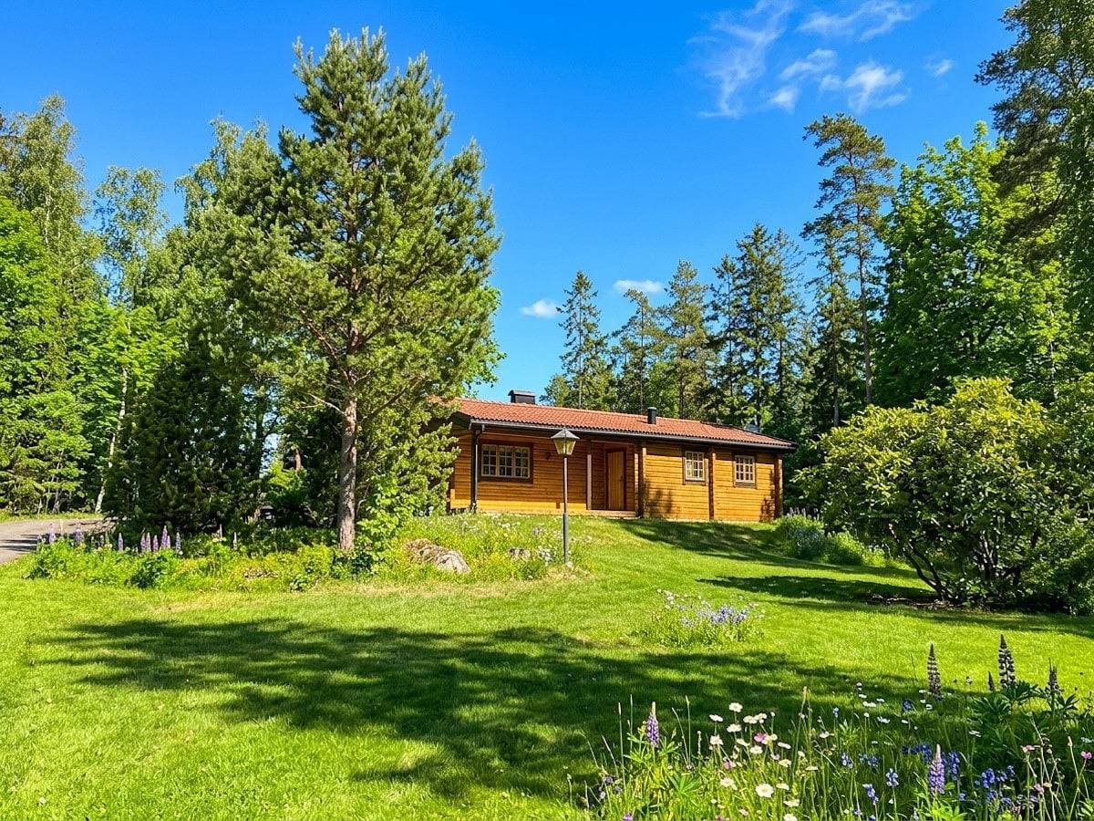 Schöne Ferienhaus-Blockhütte zwischen den See Bolmen und Unnen mit eigenem Boot 1