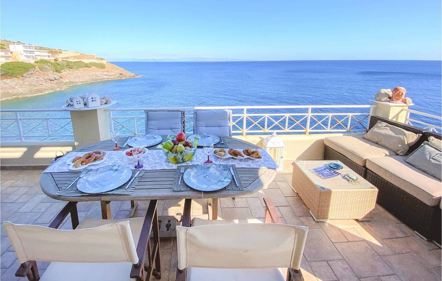 Foto 7 von 24: Strandhaus mit Terrasse und Klimaanlage, 600 m vom Strand Καλοπήγαδο entfernt