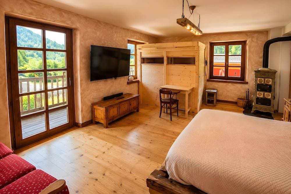 Foto 11 von 25: Zimmer „Camera Stella Alpina“ mit Bergblick, WLAN und Klimaanlage