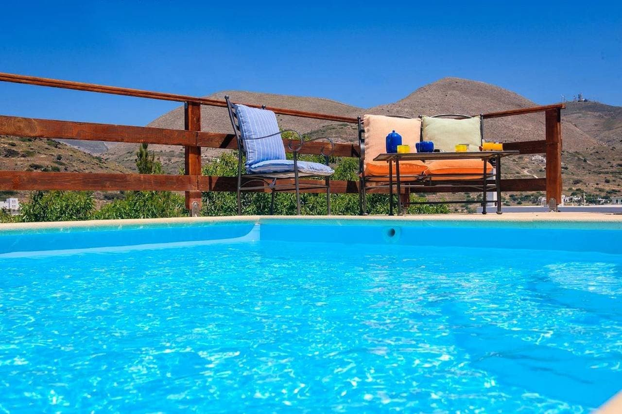 Foto 5 von 58: Schöne Villa mit Pool direkt am Meer, Wifi, 8 Pers. | Syros, Kykladen