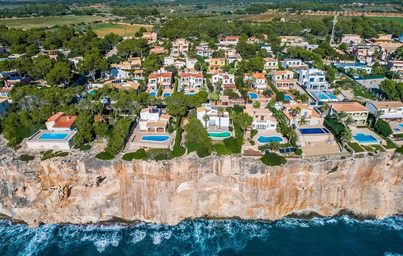 Rückzugsort mit Meerblick, Pool, AC und Grill, 1 km zum Strand Cala Pi 1