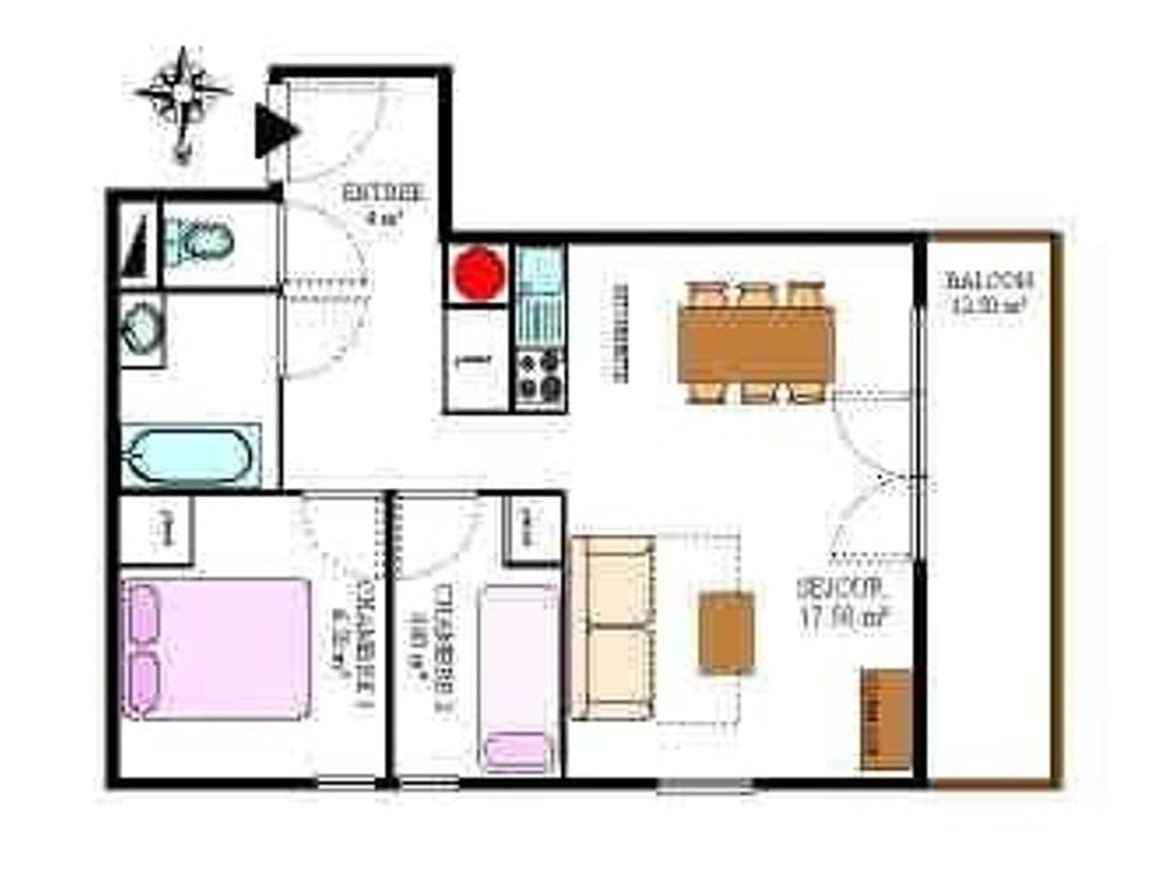 Foto 6 von 12: Gemütliche Wohnung für 6 Personen mit Balkon in Aussois