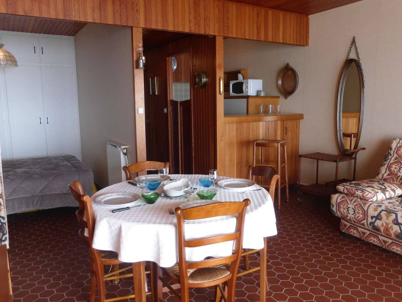 Foto 6 von 25: Studio Kabine 4 Pers, Meerblick, Balkon, Parkplatz, Strandzugang