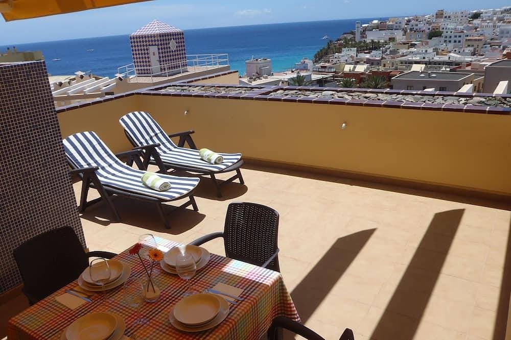 Geräumige, große Terrasse, sonnig, gratis WLAN, Meer, 250 m. vom Strand entfernt 1