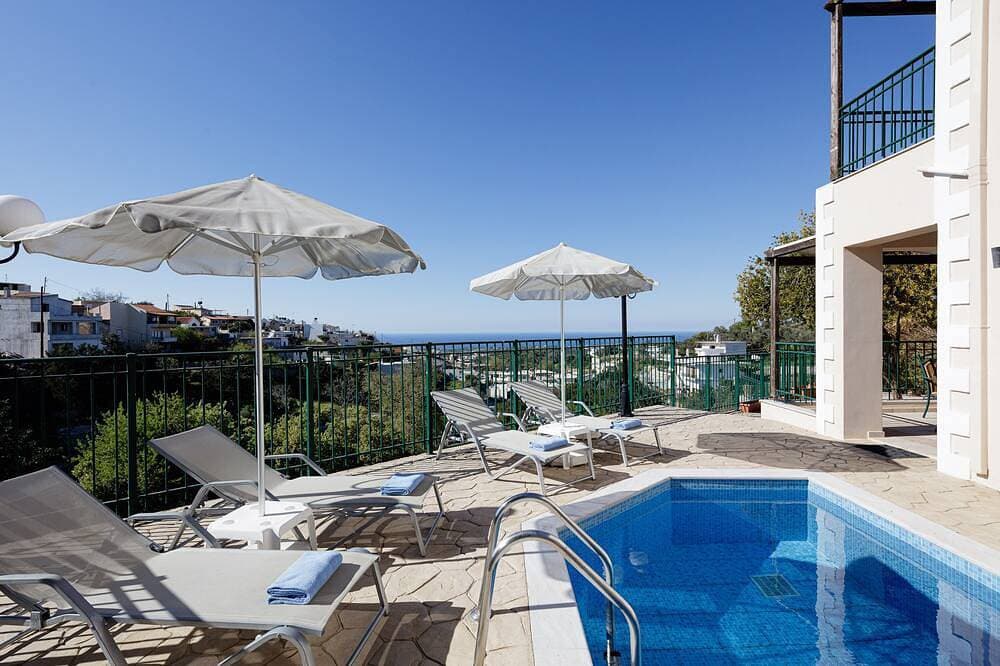 Ihre private Luxusvilla Mahin, Meerblick, eigener Pool, 140qm, ruhig, Rethymno 1