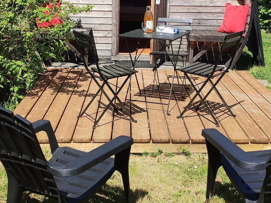 Foto 3 von 46: Lodges de Blois Chambord - Einzigartig 3 personen - Fass Lodge Komfort 11m² (1 Zimmer)