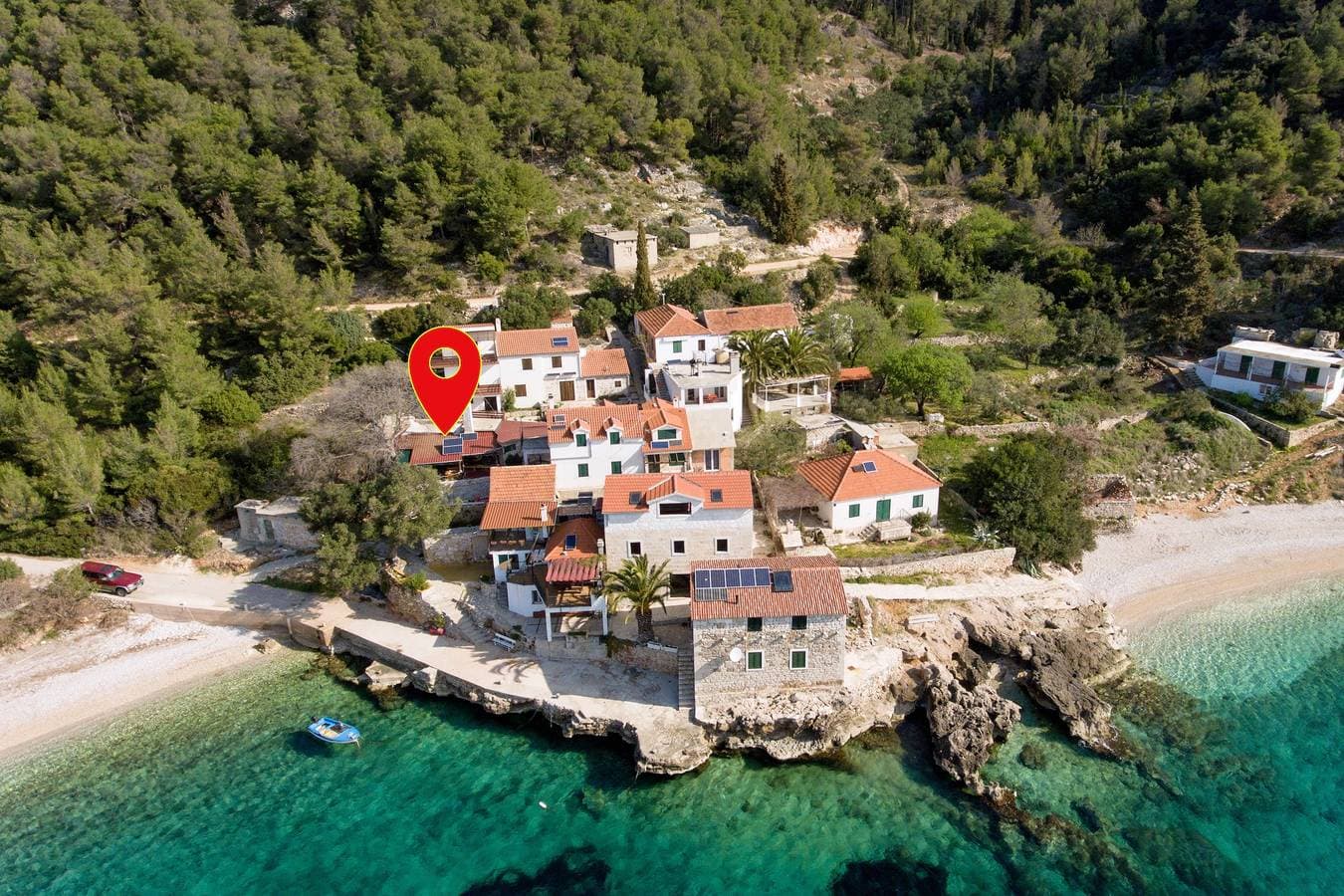 Foto 5 von 29: 1-Zimmer-Haus am Strand Bucht Tvrdni Dolac, Hvar K-13018