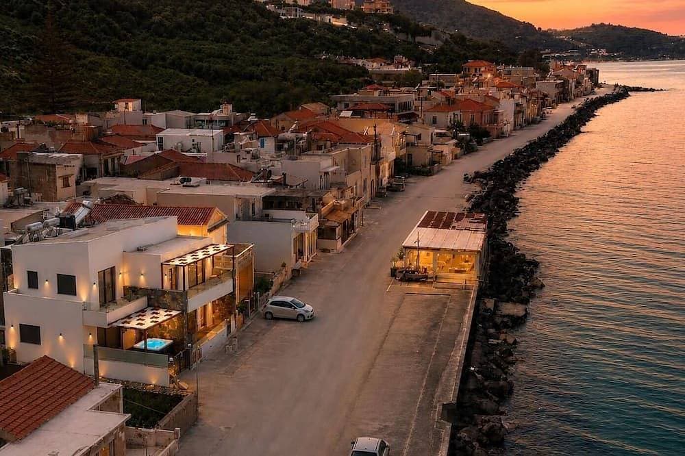 Aqua Vista-Villa Horizon seafront villa with  private Jacuzzi, Kalyves Crete 1