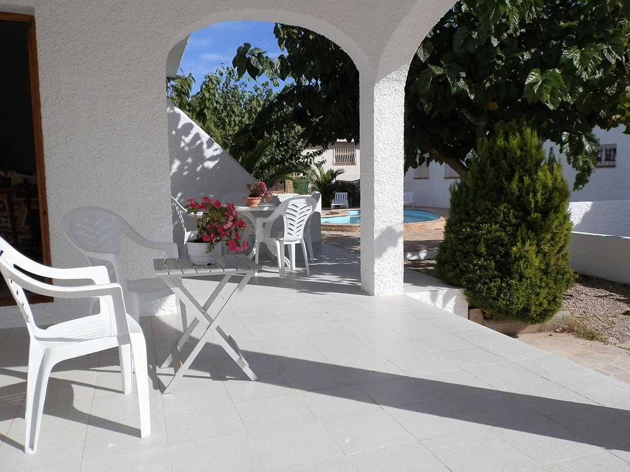 Foto 9 von 36: Maison près de la plage avec piscine, wifi gratuit, climatisation, animaux acceptés, plage pour chiens