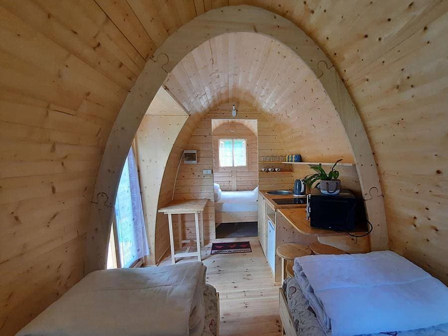 Foto 7 von 16: Camping Les Tilleuls - Tiny house 4 personen - Hütte Perce Neige