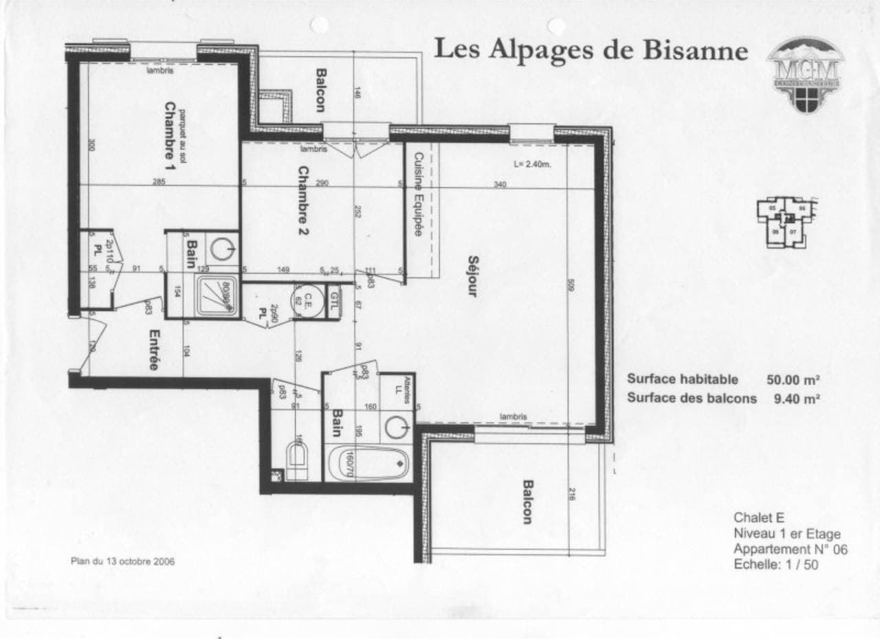 Foto 4 von 12: Appartement 'Les Alpages' mit Bergblick, Balkon und WLAN