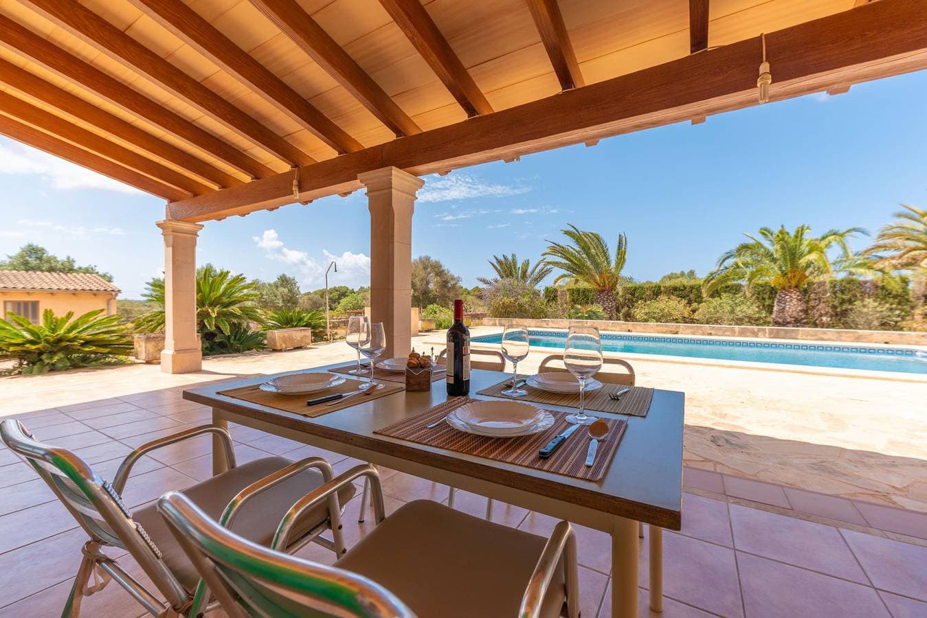Foto 7 von 28: Els Garrovers - Villa mit privatem Pool und kostenlosem Wifi in Ses Salines