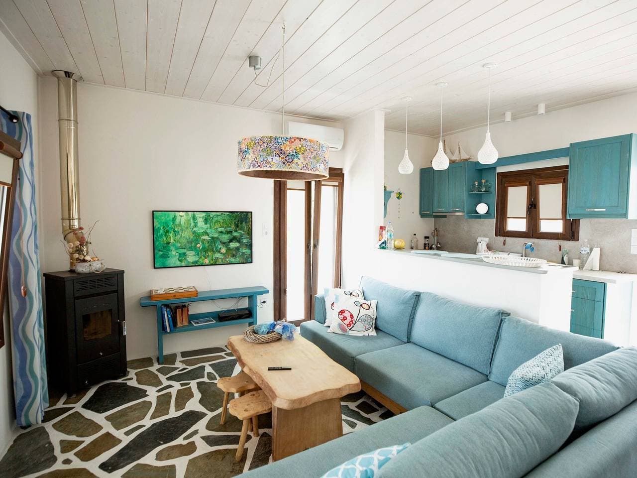 Foto 8 von 32: Ferienwohnung 'Dendrinos House' mit Meerblick, WLAN und Klimaanlage